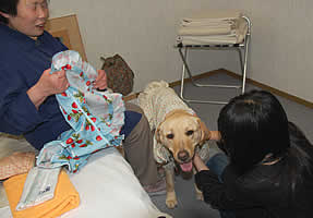 フクちゃんのドレスを取り出すIさん